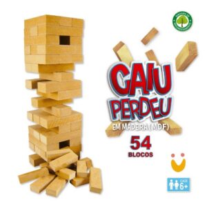 Jogo Caiu Perdeu Pais & Filhos de Madeira - Desenvolve Coordenação Motora